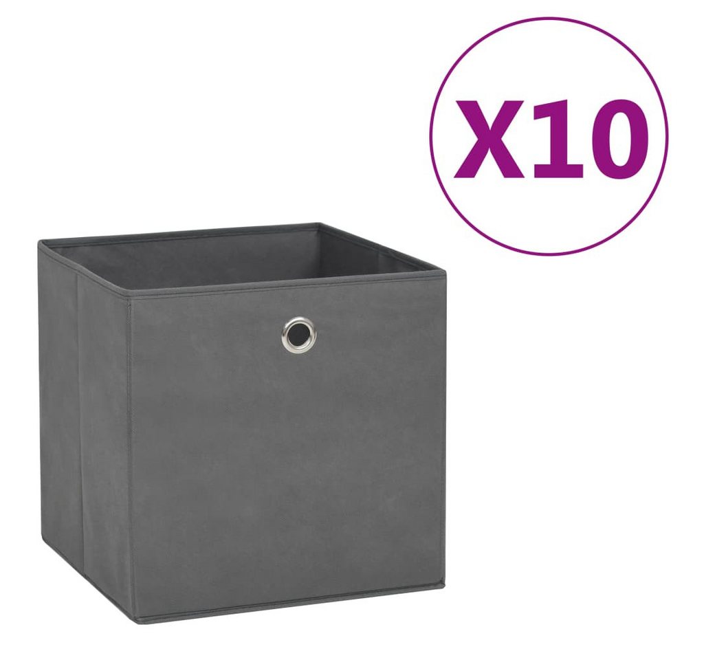 Thumbnail - vidaXL Aufbewahrungsbox, Ordnungsboxen 10 Stk. Vliesstoff 28x28x28 cm Grau