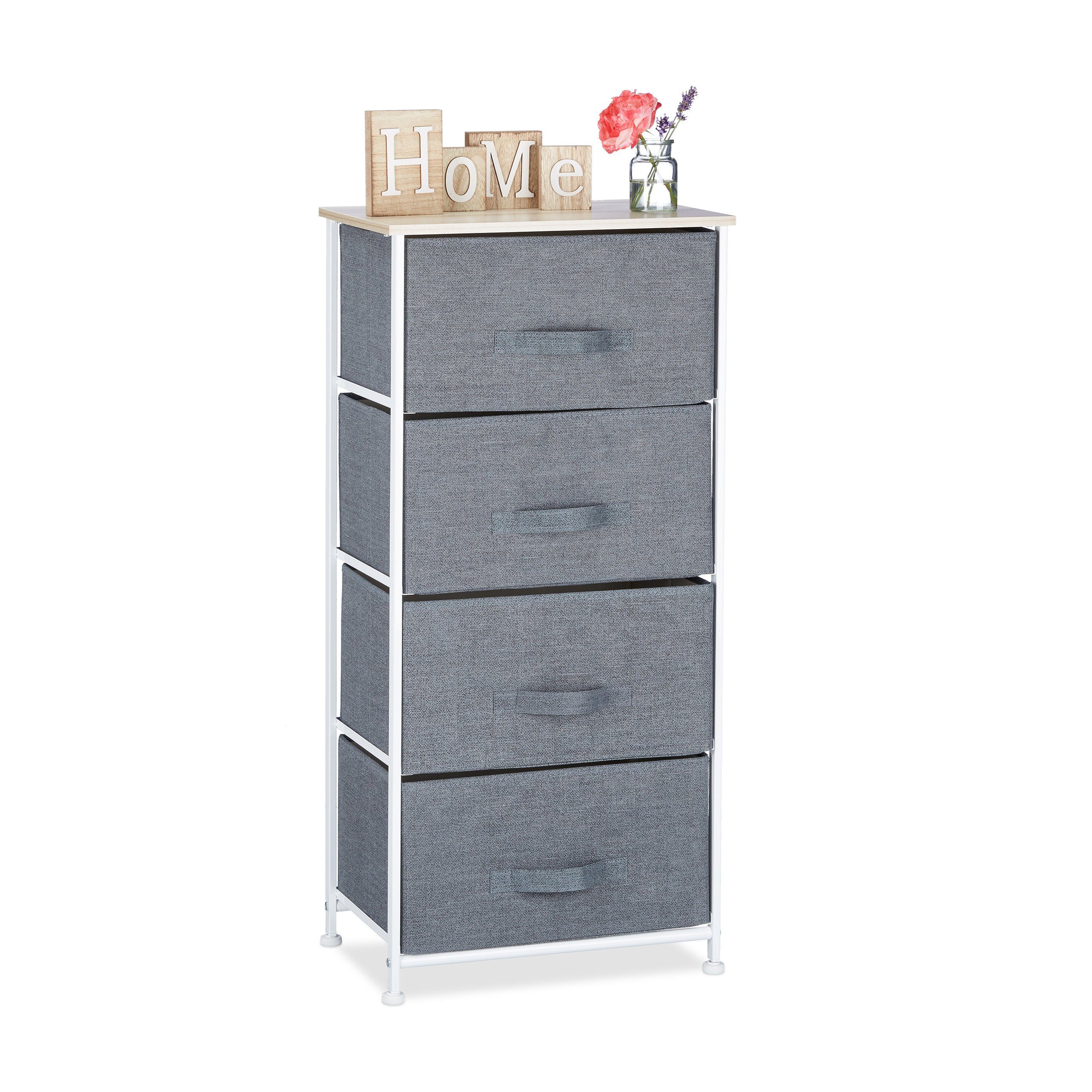 relaxdays Standregal Regalsystem verschiedene Varianten grau, B günstig online kaufen