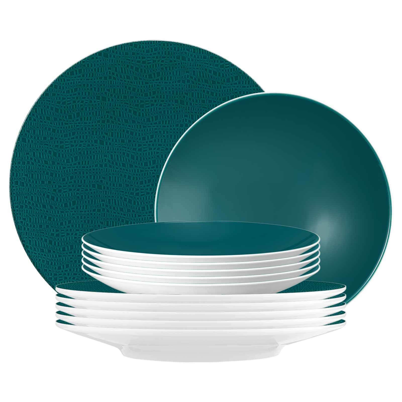 Seltmann Weiden Tafelservice Life Fashion Tafelservice 12er Set (12-tlg), 6 Personen, Porzellan