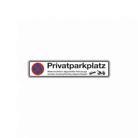 Dreifke Verkehrsschild Parkverbot, Privatparkplatz, Widerrechtlich abgestellte Fahrz., Alu
