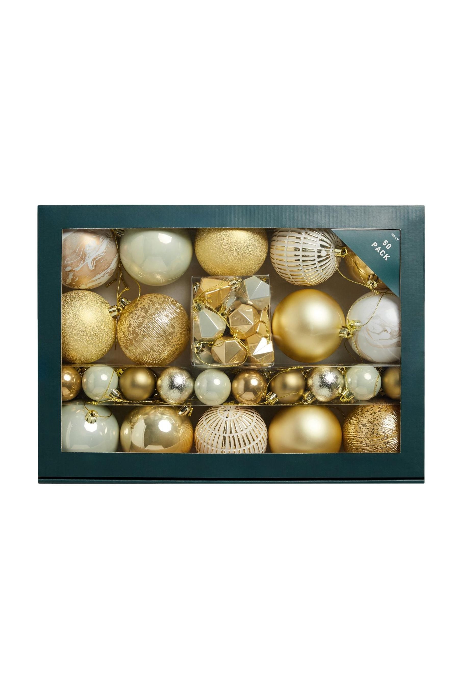 Next Dekokugel 50er-Pack Bruchsichere Weihnachtskugeln
