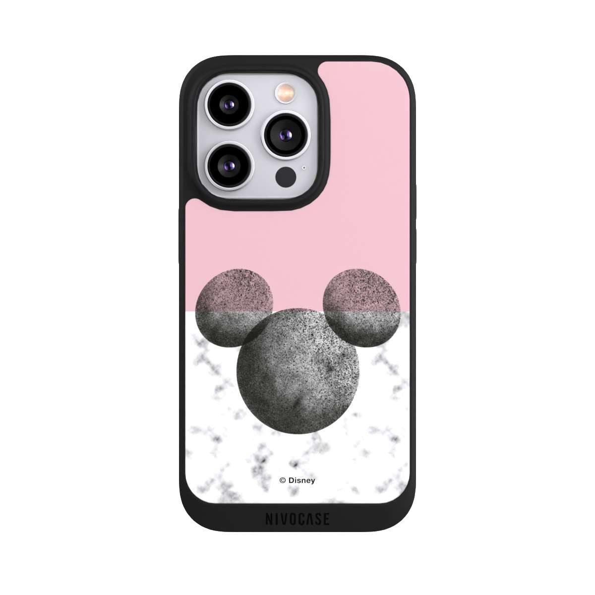 NIVOCASE Handyhülle Disney Marmor Minnie Mouse Mickey Mouse Marmor, Apple iPhone 14 Pro Handyhülle Hülle NIVOpure Case Schwarz