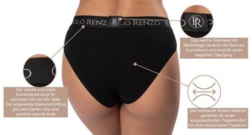 Paolo Renzo Slip Sports-Collection Atmungsaktive & Hautsympatische Damen Slips (3-St) Sport Slips aus hochwertiger Baumwolle
