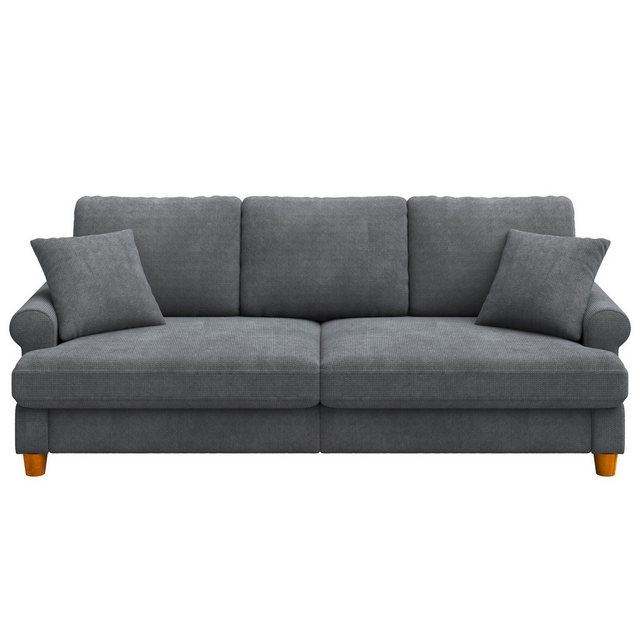 ToteBox Big-Sofa Dreisitzer Chenille Sofa 220cm Federkern + Massivholz+Atmu günstig online kaufen