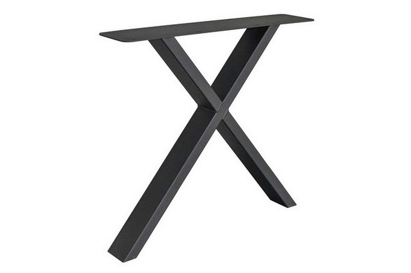 Tischbein Tischgestell X Metall schwarz 2er Set