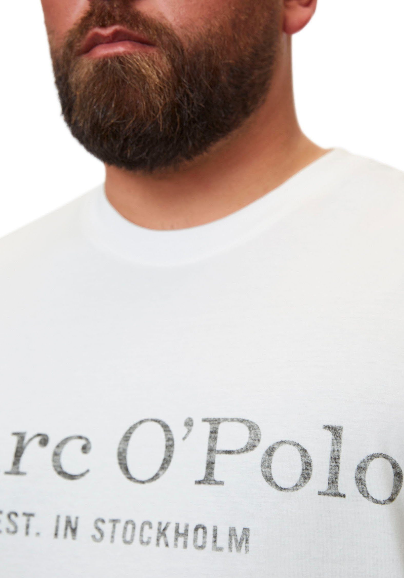Marc O'Polo in white T-Shirt Big&Tall-Größen