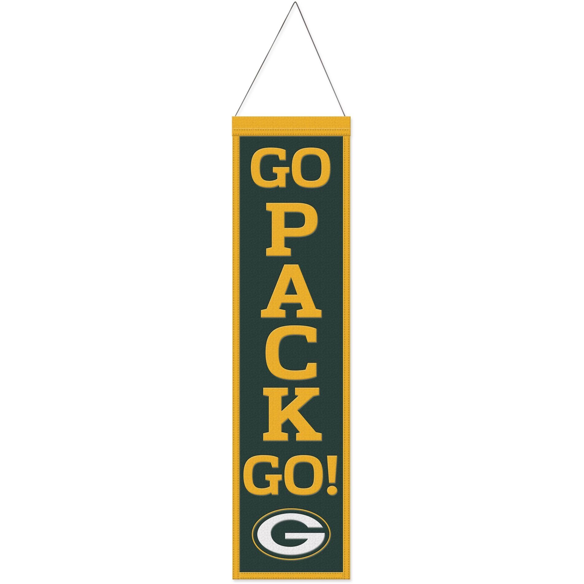 NFL 80x20cm Packers Banner Wool Teams WinCraft Wanddekoobjekt Bay Green SLOGAN