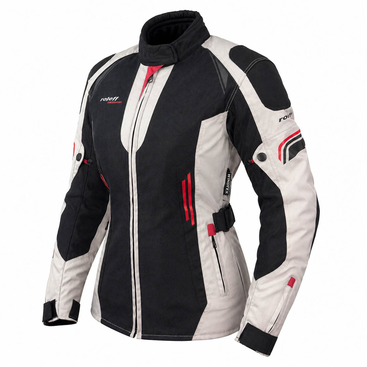 roleff Motorradjacke RO1812D Damen Mesh-Jacke - Atmungsaktiv, wasserdicht & mit Protektoren auch in großen Größen, in verschiedenen Farben erhältlich