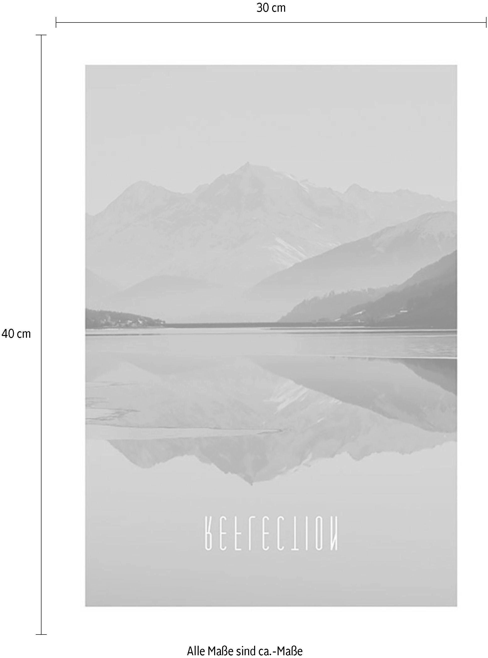 Reflection Sand, (1 Natur Word Kinderzimmer, Wohnzimmer Komar Lake Poster St), Schlafzimmer,