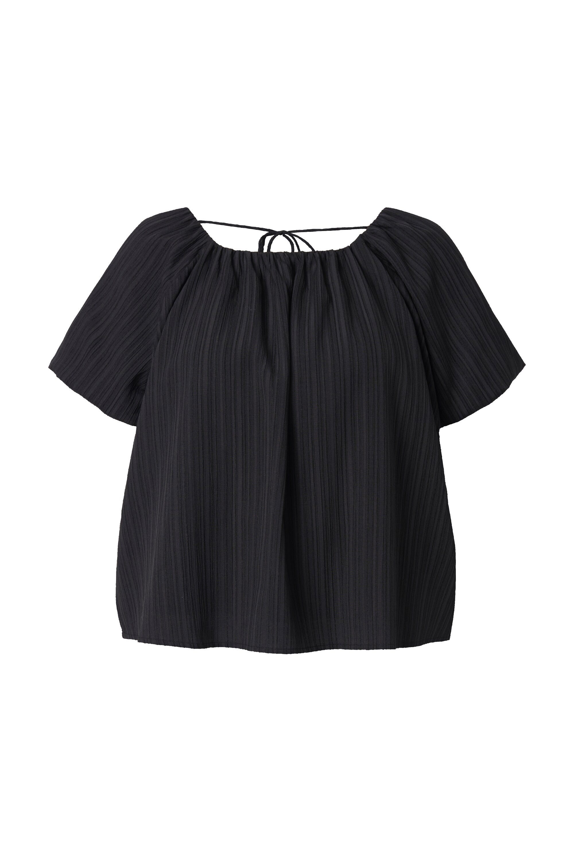 Ulla Popken Tunika Bluse Oversized Carmen-Ausschnitt Halbarm Futter
