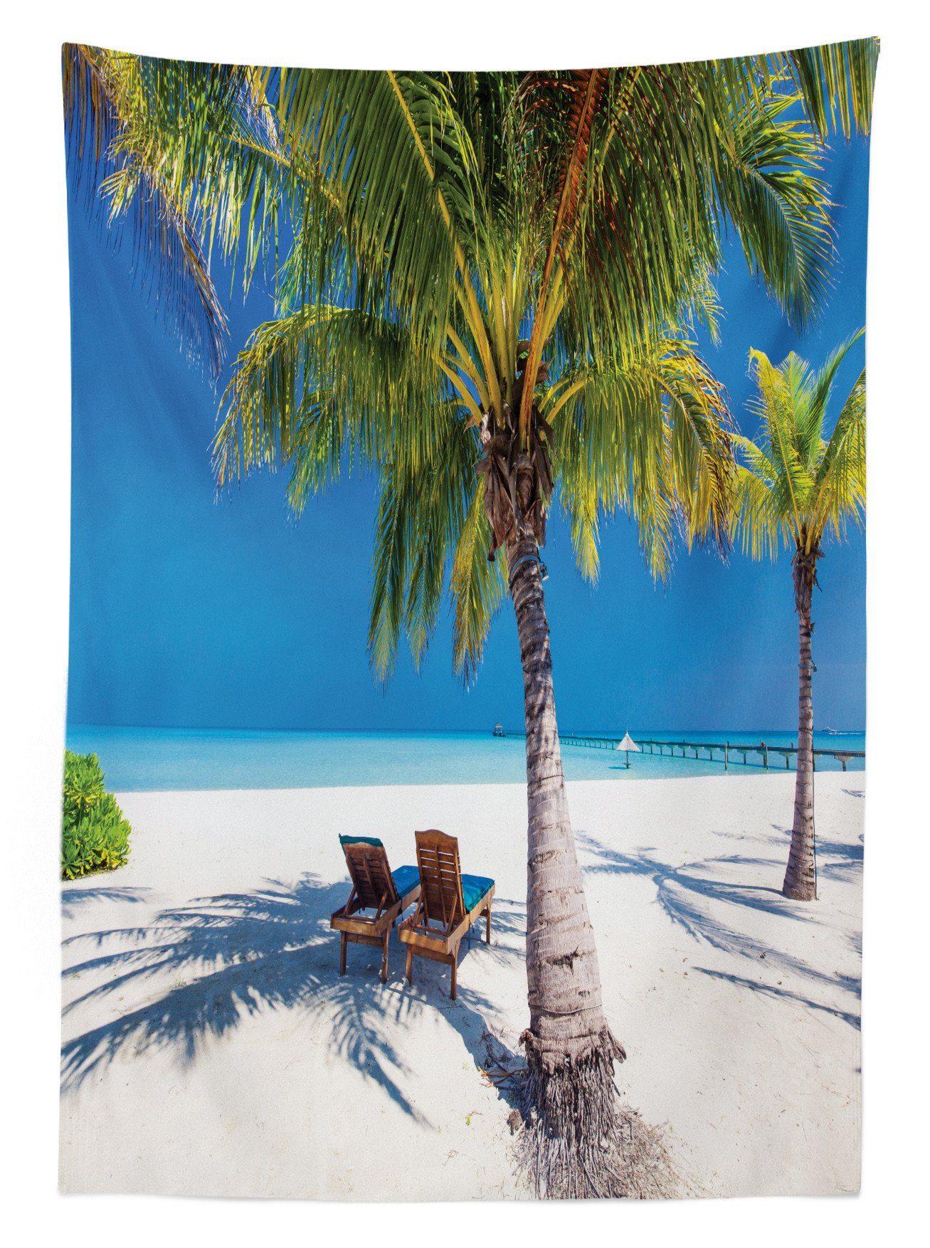 Farben, geeignet Klare Tischdecke Tropisch den Abakuhaus Island Solarien Außen Palms Waschbar Bereich Farbfest Für