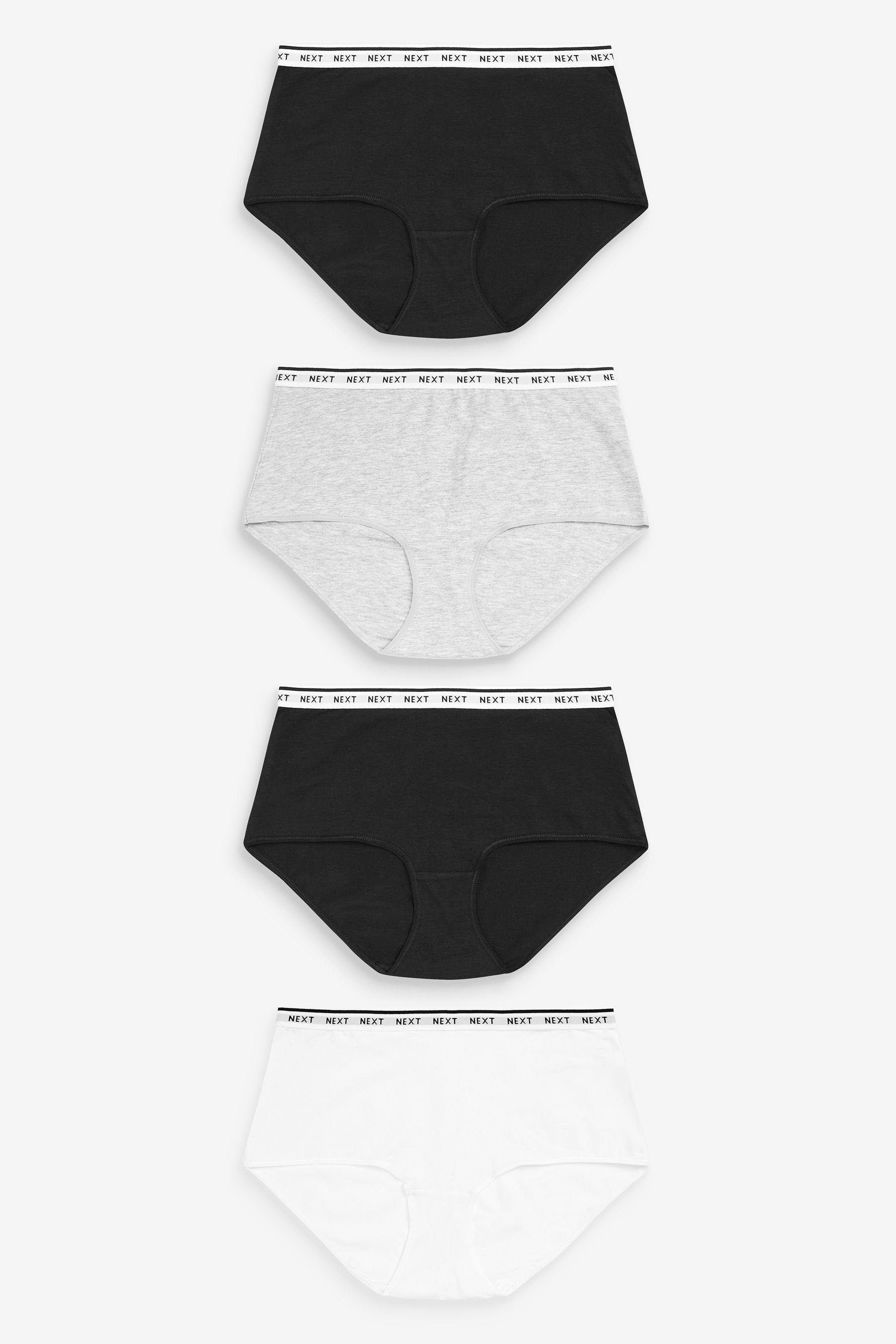 Midislip Midi-Slips mit Logo und Baumwollanteil im 4er-Pack