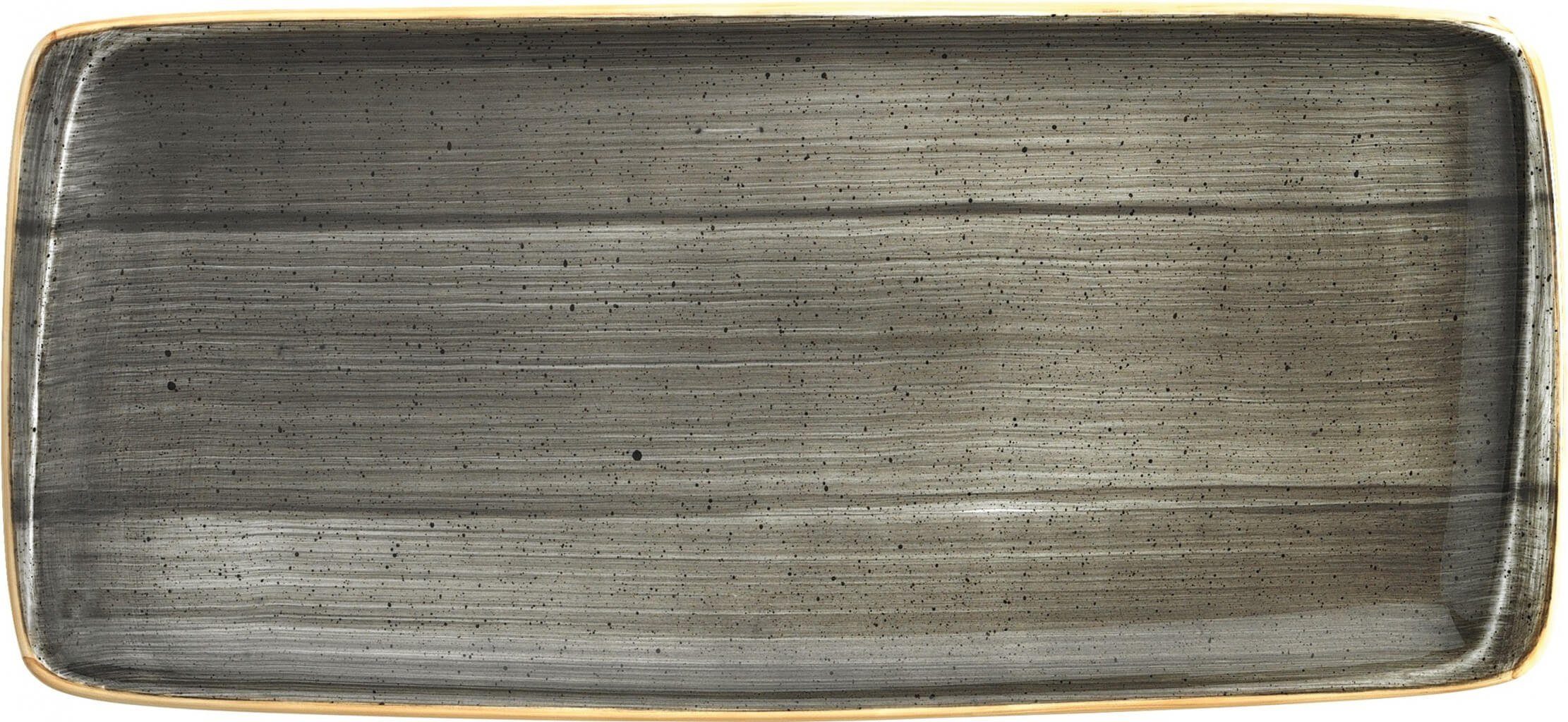 Bonna Servierplatte Aura Space Moove 34x16cm Anthrazitgrau Servierplatte, Porzellan, (2-tlg), ASCMOV35DT