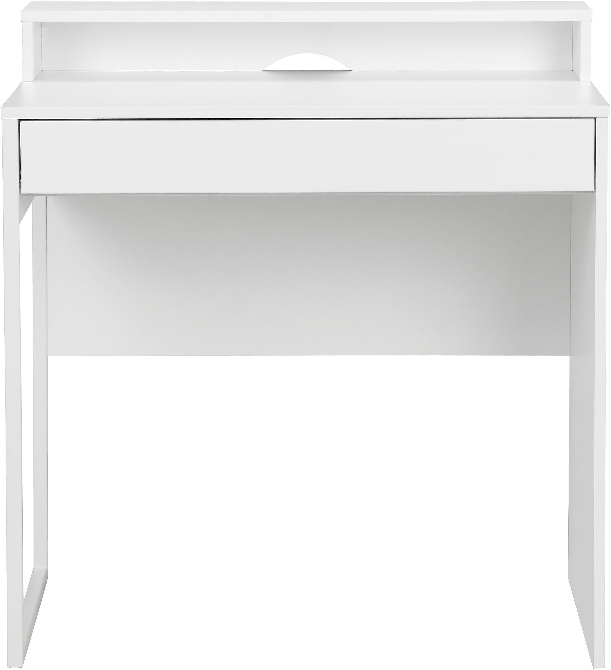 OTTO home Schreibtisch Moid, Computertisch in modernem Design, Breite 80 cm, mit Schublade, Kabeldurchlass & Metallkufe