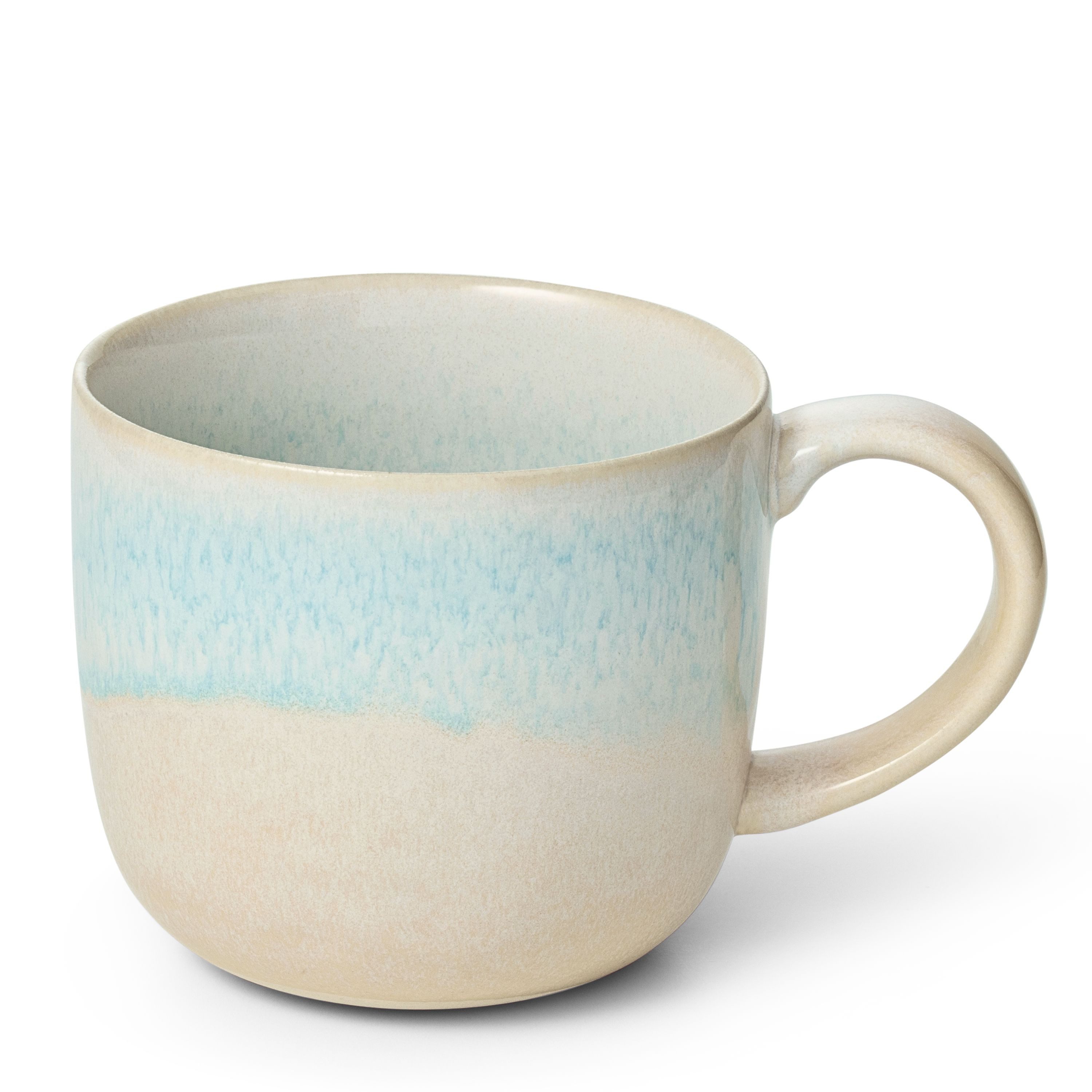 Econovo Tasse Handgefertigt, 1-tlg., Steingut, Große Keramiktasse 400ml Made in Portugal