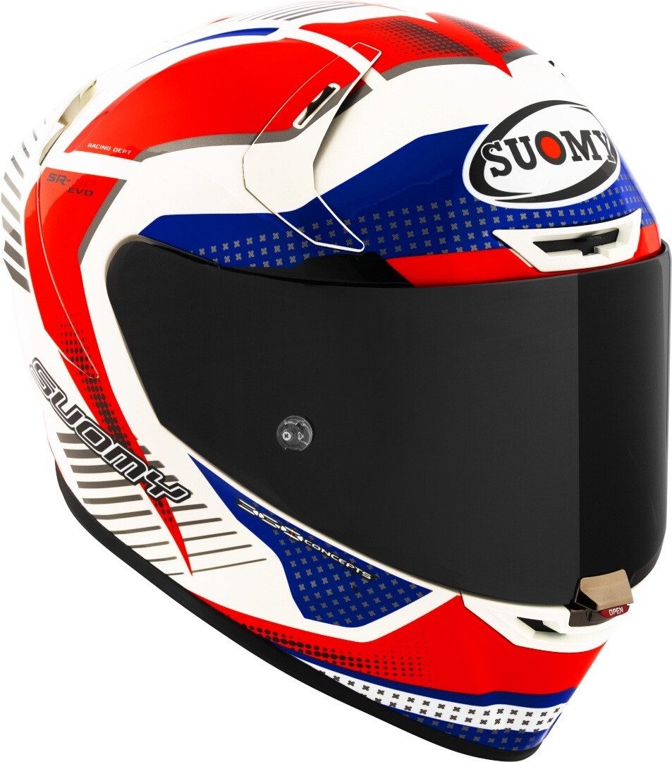 Suomy Motorradhelm SR-GP Evo Airspeed Helm, Notfallsystem-Polsterung (EQRS)