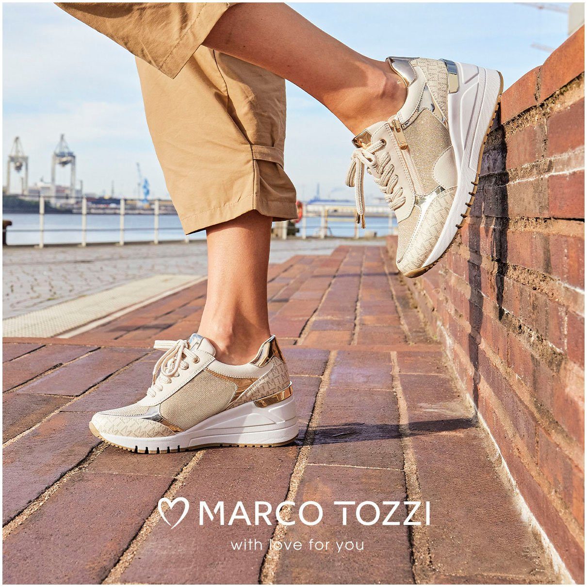 MARCO TOZZI Keilsneaker, Freizeitschuh, Halbschuh, Schnürschuh günstig online kaufen