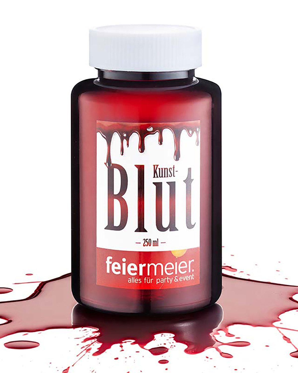feiermeier Theaterschminke Kunstblut Vampirblut  250 ml Flasche, Hochwertig