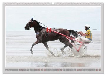 CALVENDO Wandkalender Pferde-Rennen auf Schnee und im Wasser (Premium, hochwertiger DIN A2 Wandkalender 2023, Kunstdruck in Hochglanz)