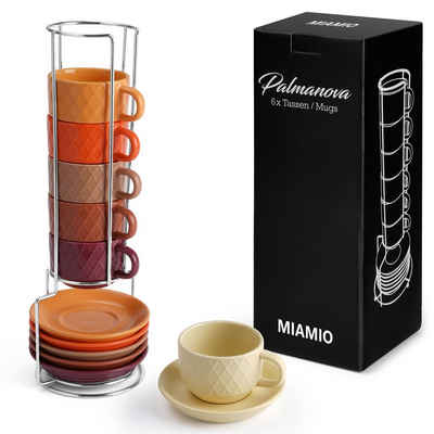 MiaMio Espressotasse MIAMIO – 6 x 75 ml Espresso Чашки / Чашки для еспресо Set mit Ständer