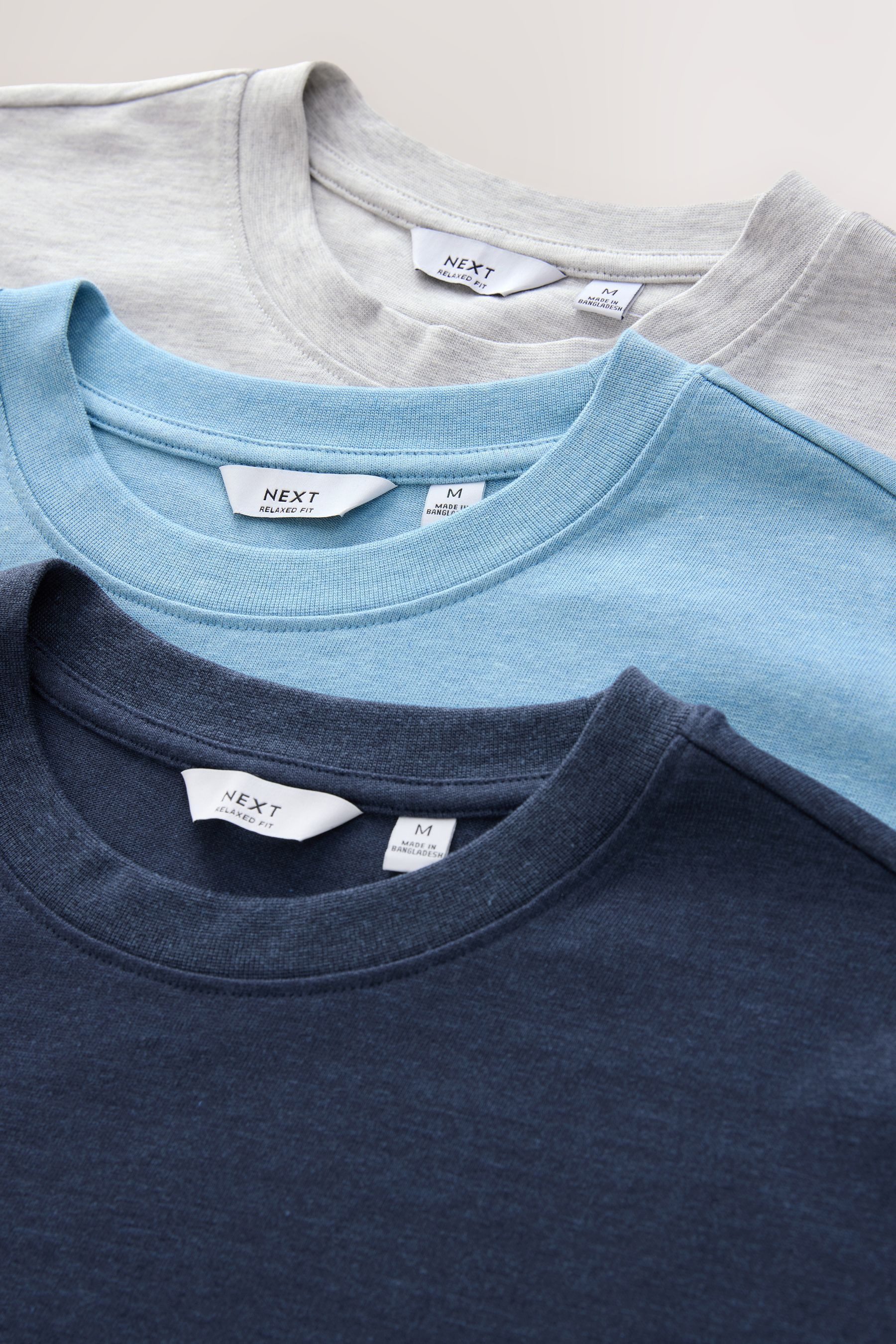Next T-Shirt Schwere Relaxed Fit T-Shirts im 3er Pack (3-tlg) günstig online kaufen