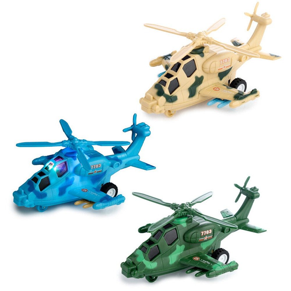 Puckator Spielzeug-Hubschrauber Reibungsmechanismus blinkender Hubschrauber