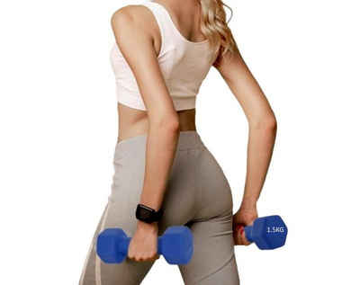 BAYLI Kurzhantel 1,5 kg Neopren Kurzhantel für Damen Gymnastik - Pilates -Yoga Hantel