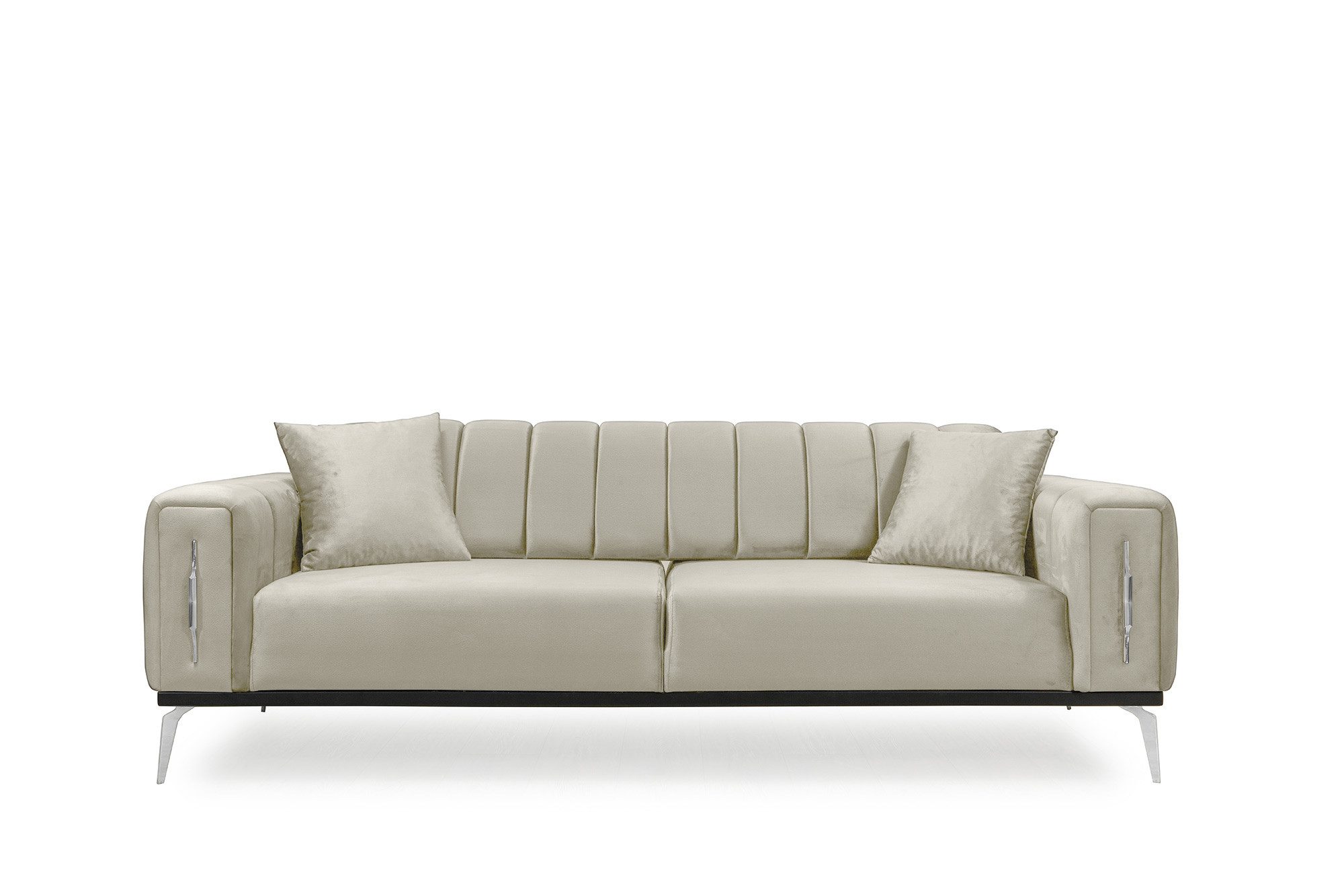 Palms-Store Sofa Valenzo wählbar in 6 Samtfarben und Sitzvarianten, Spar-Set, 3-Sitzer mit integrierter Schlaffunktion