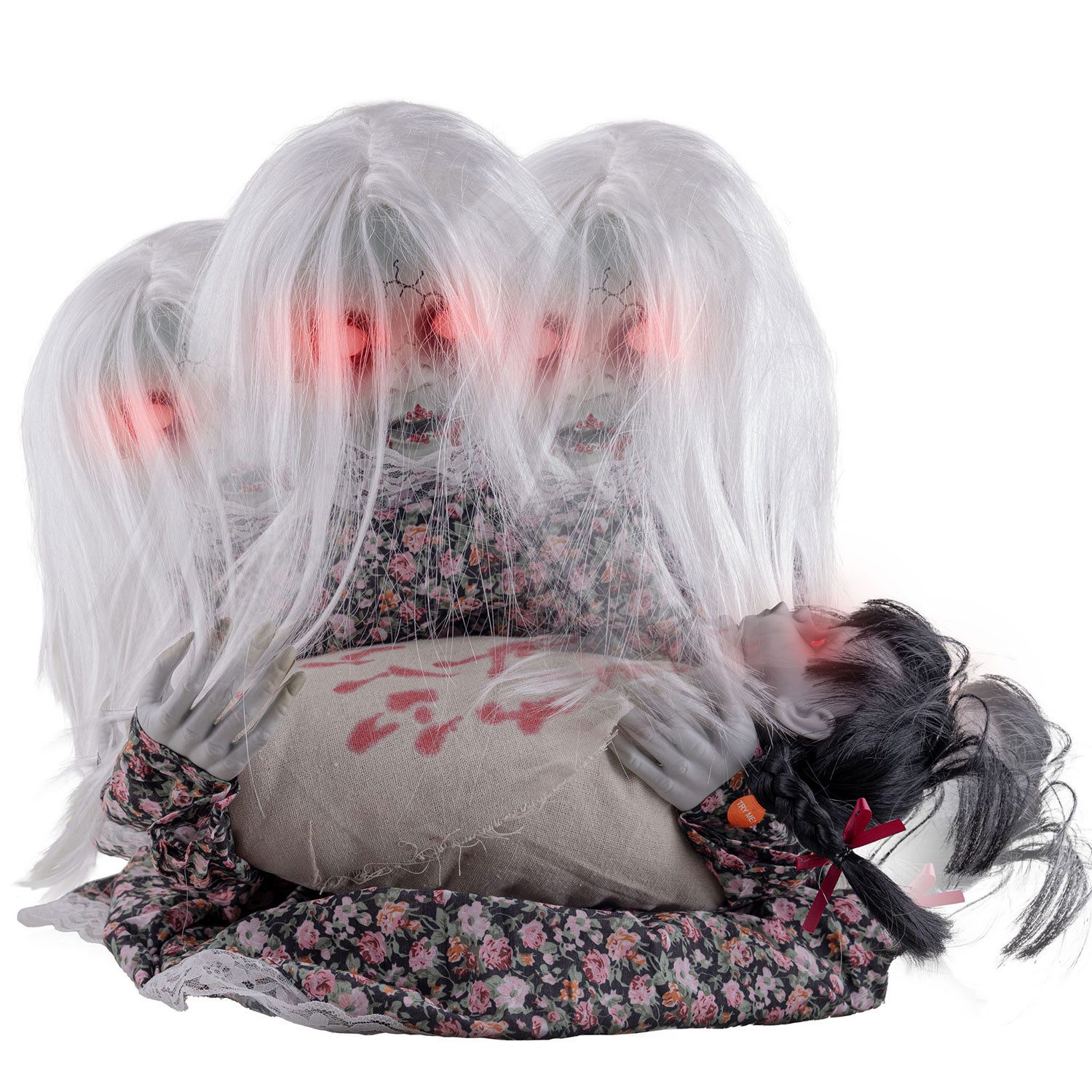 Funny Fashion Dekoobjekt 'Mädchen mit weinendem Baby' Animiert, 50 cm günstig online kaufen