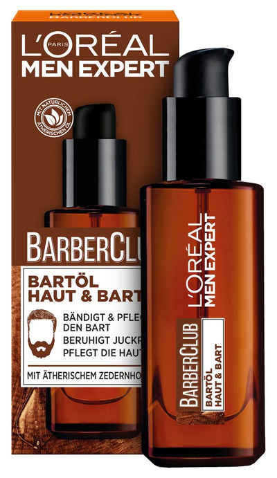 L'ORÉAL PARIS MEN EXPERT Bartöl Barber Club, gepflegter Bart ohne Juckreiz; mit Zedernholzöl