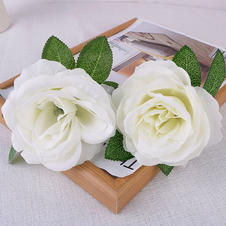 Kunstblume Kunstblumenstrauß Autoschmuck Hochzeit Motorhaube Weiß, Minicloss, Hochzeit Auto Wedding Deko Girlande für Hochzeit Party – Bild 5 von 5