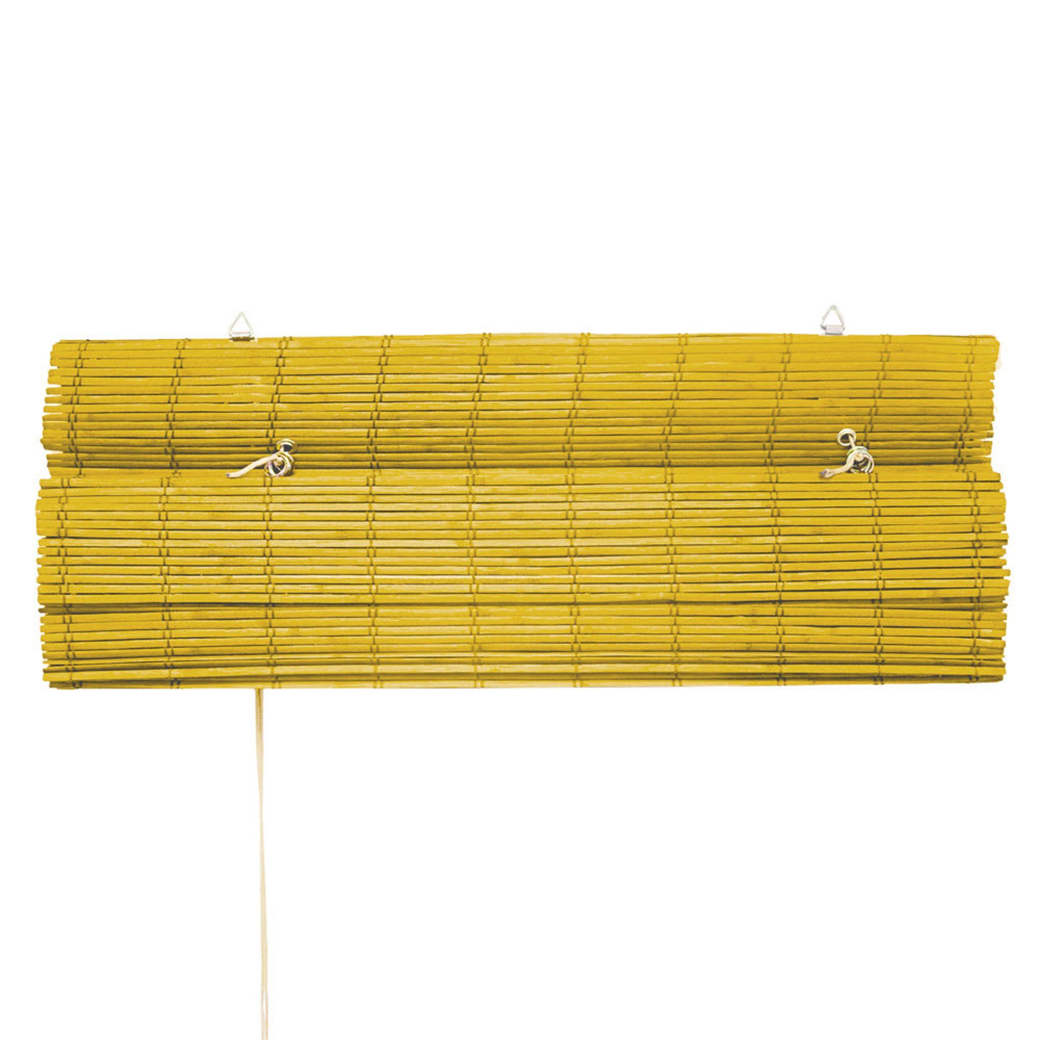 Victoria M. Raffrollo Bambus-Raffrollo, 60 x 220 cm, bambus, mit Hakenaufhängung, ohne Bohren, freihängend, zum Schrauben, Bambus