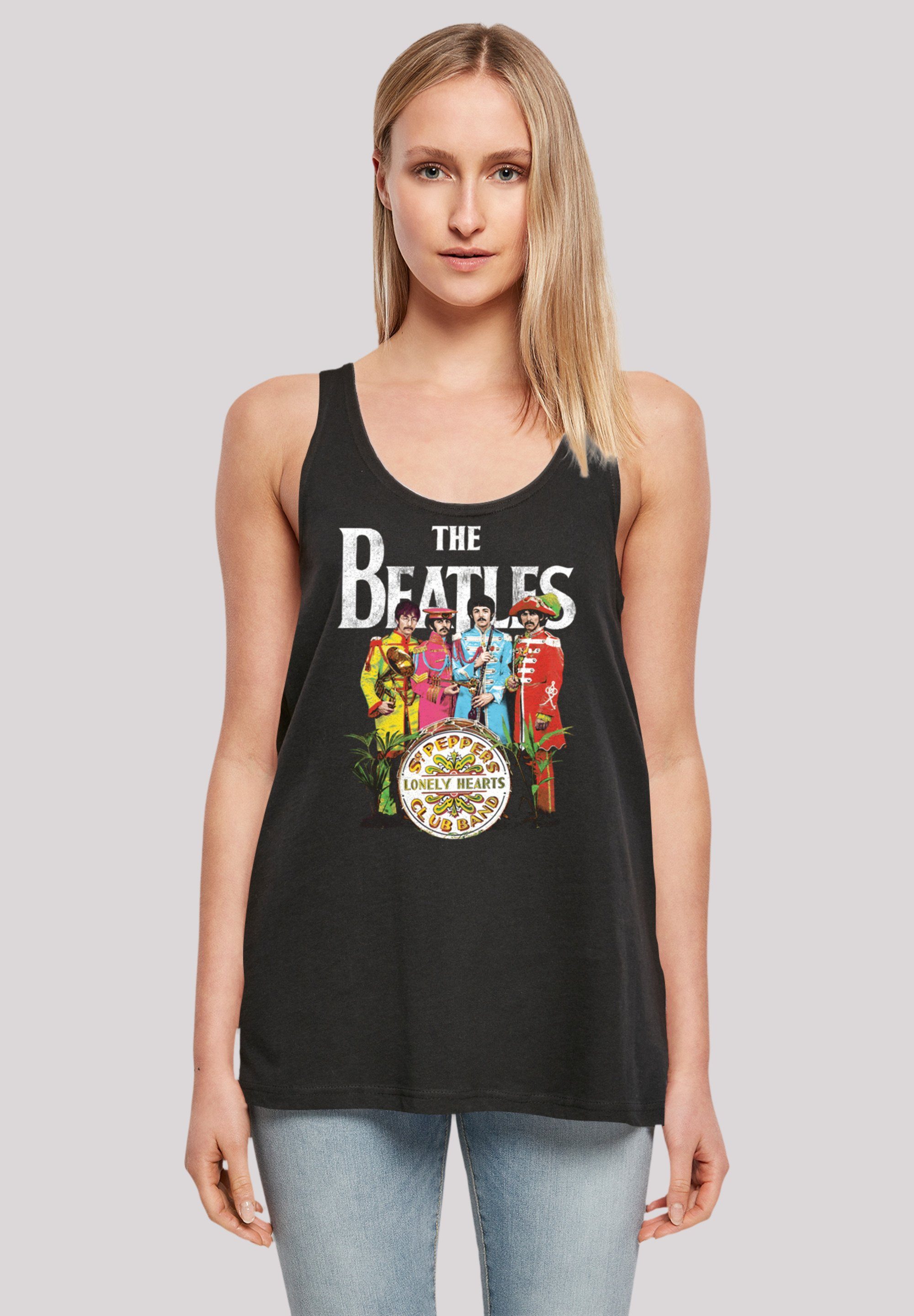 F4NT4STIC T-Shirt The Beatles Sgt Pepper Print, Doppelt genähter Saum, lang  und weit geschnitten
