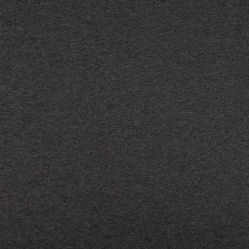SCHÖNER LEBEN. Stoff Baumwolljersey Melange Jersey einfarbig anthrazit meliert 1,45m Breite, allergikergeeignet