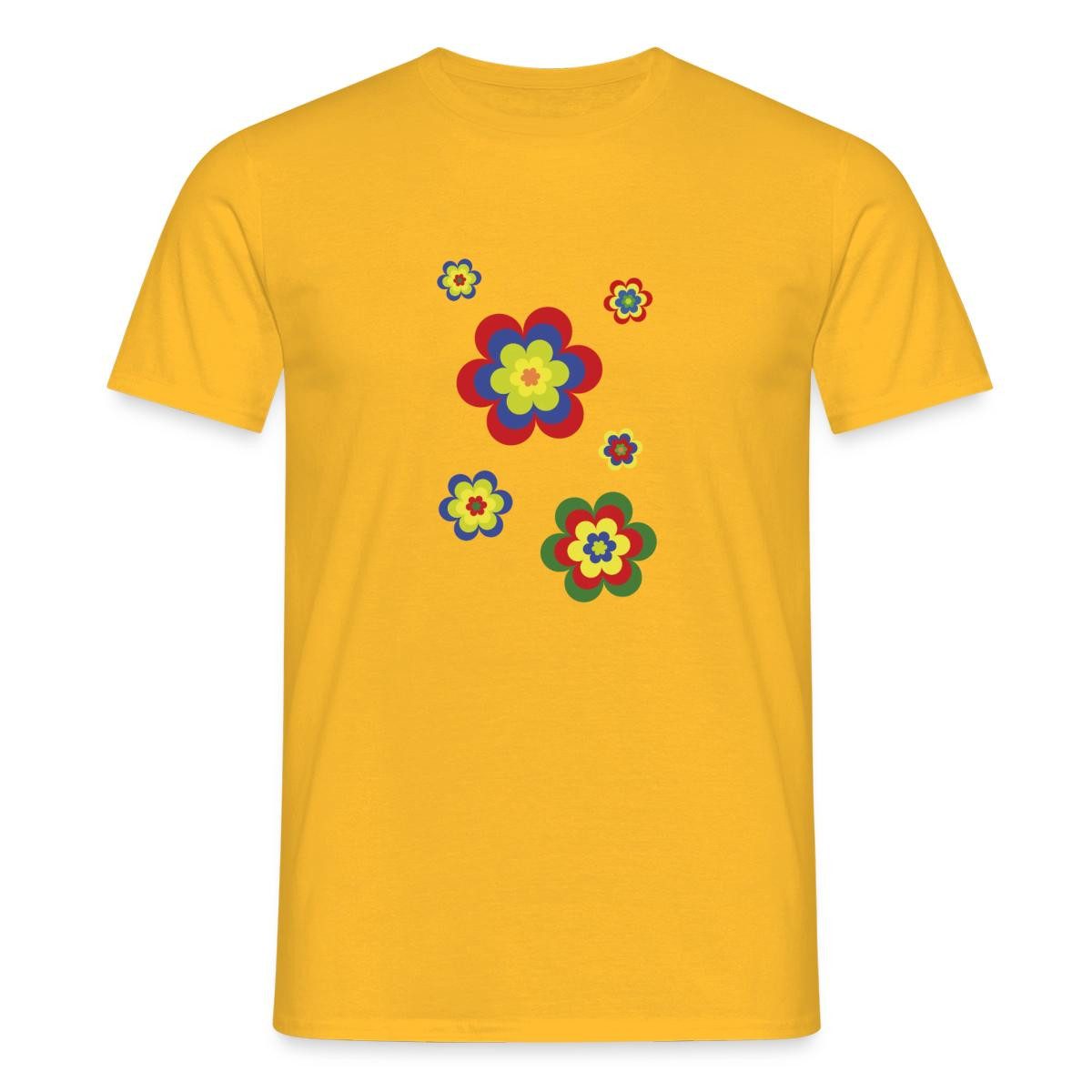 T-Shirt Hippie Flower Power Blumen Männer T-Shirt