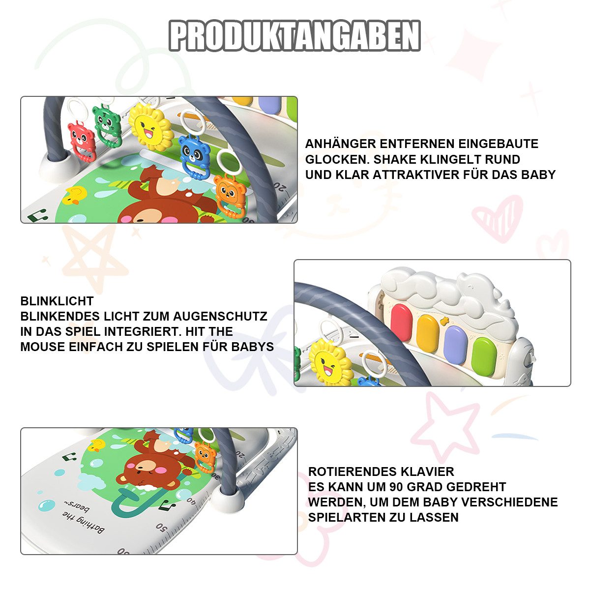 ZEUOPQ Baby Gym Spielbögen Spieldecke mit günstig online kaufen