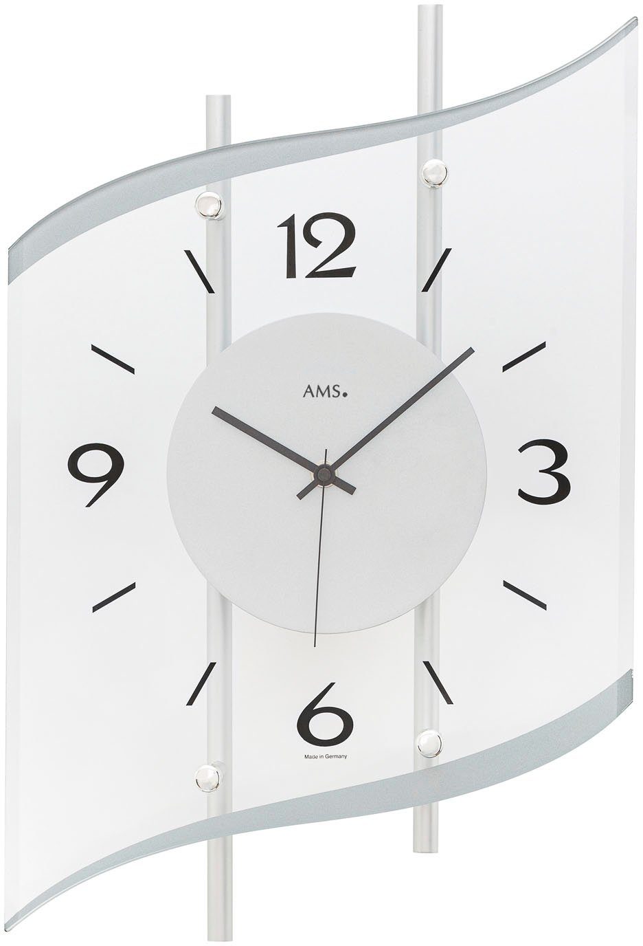 AMS Funkwanduhr (Exklusiv-Modell,Quarzuhr,Made in Germany,Wohnzimmer,Esszim günstig online kaufen