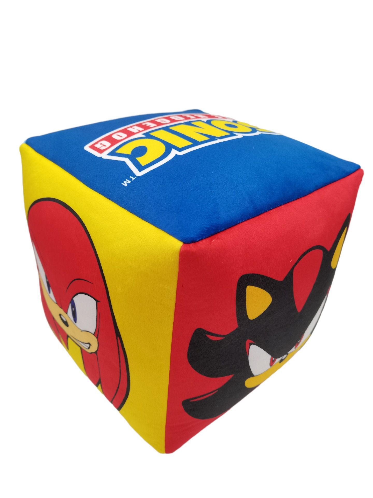 Sonic The Hedgehog Dekokissen Würfelkissen Weiches Polyester-Kuschelkissen 25x25x25 cm