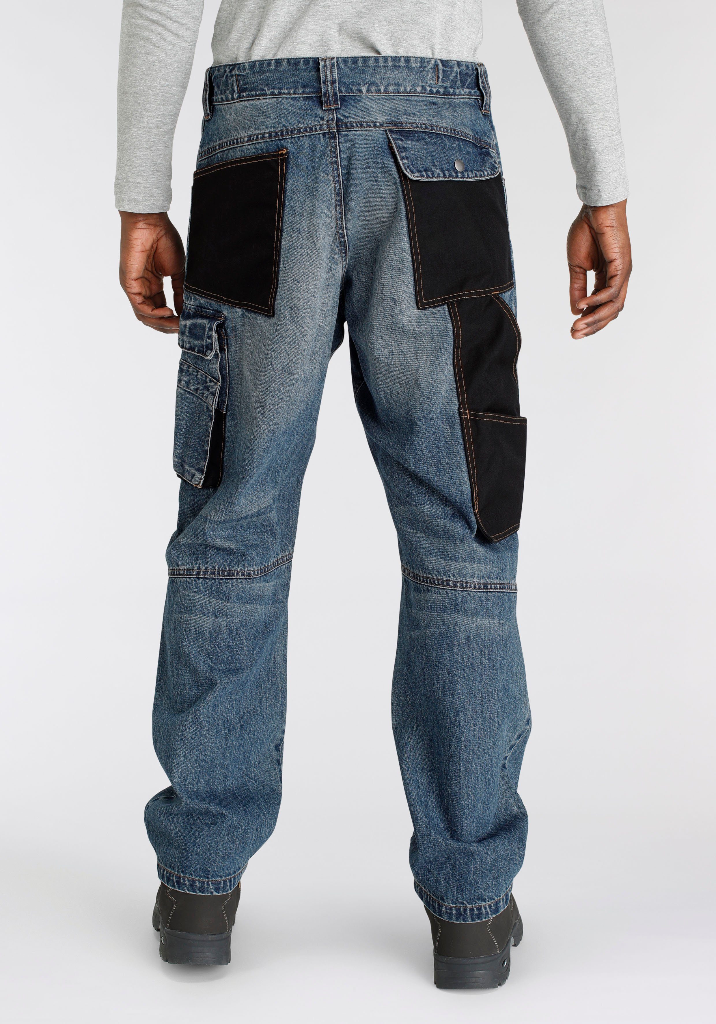 Jeans dehnbarem Taschen, Jeansstoff, 100% Bund, 9 Arbeitshose aus Cordura Knieverstärkung fit) praktischen Country robuster (aus mit Baumwolle, Northern Multipocket comfort