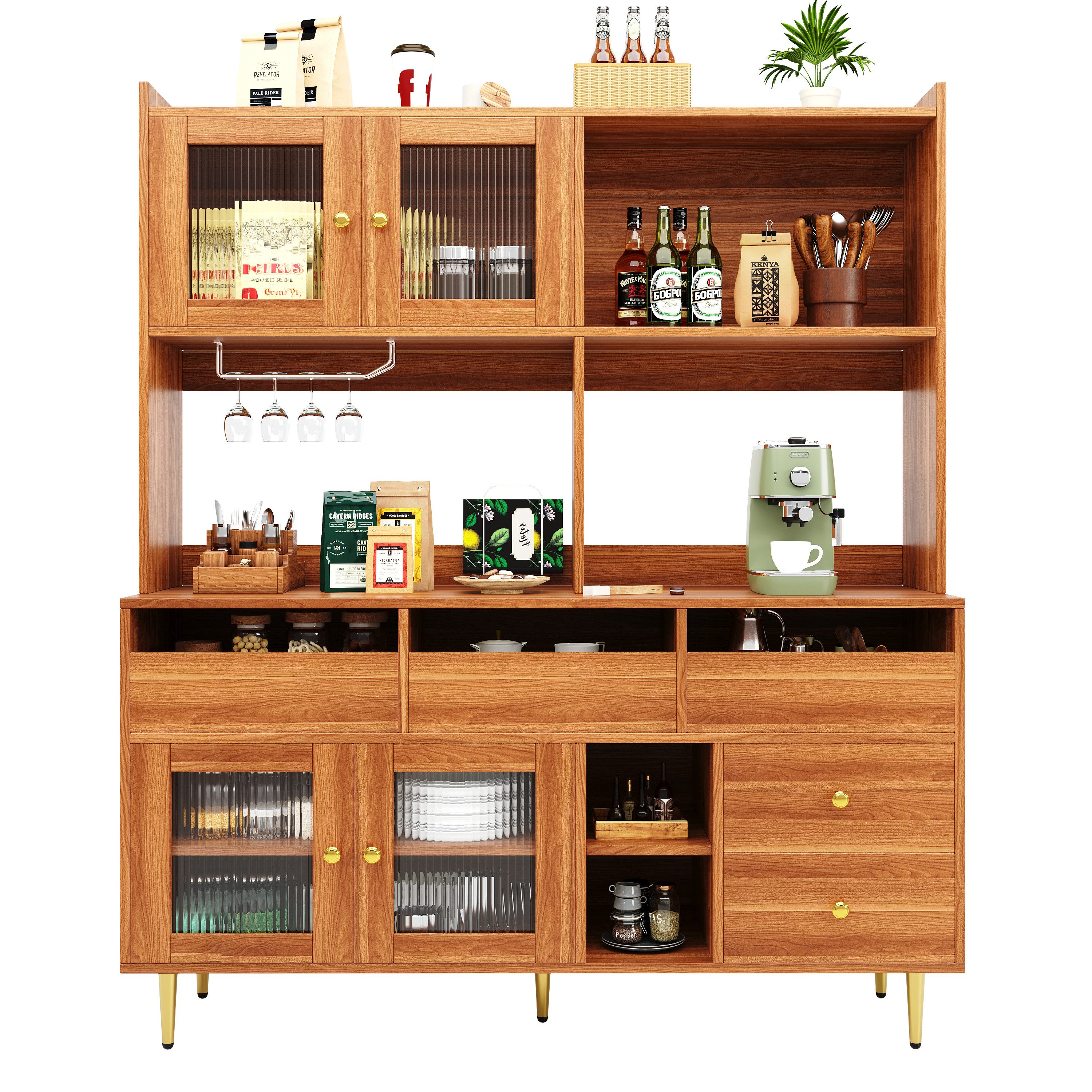 Hochschrank mit Glastür