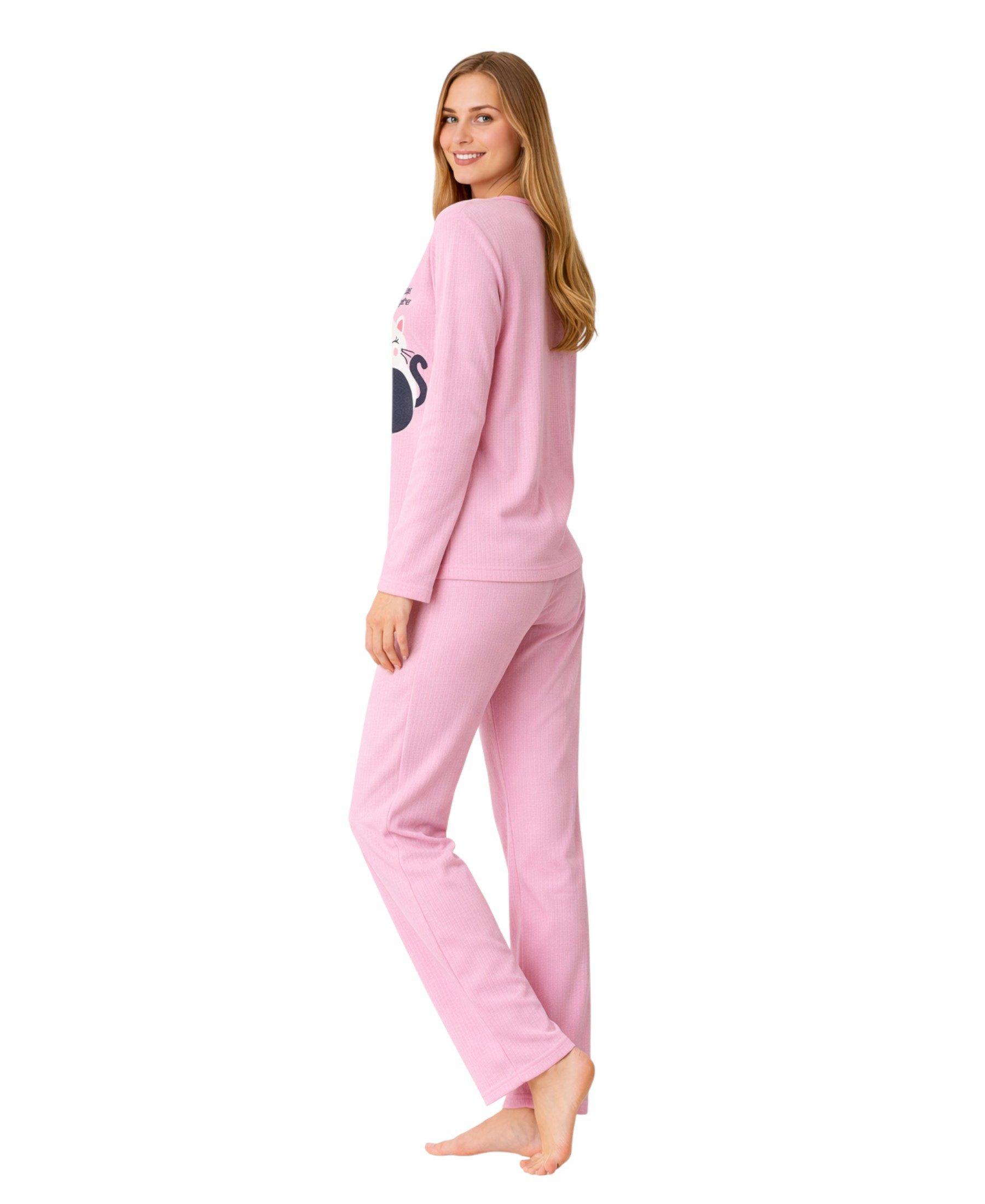fashionshowcase Schlafanzug Damen Hausanzug - Pyjama aus Baumwolle, Zweitei günstig online kaufen