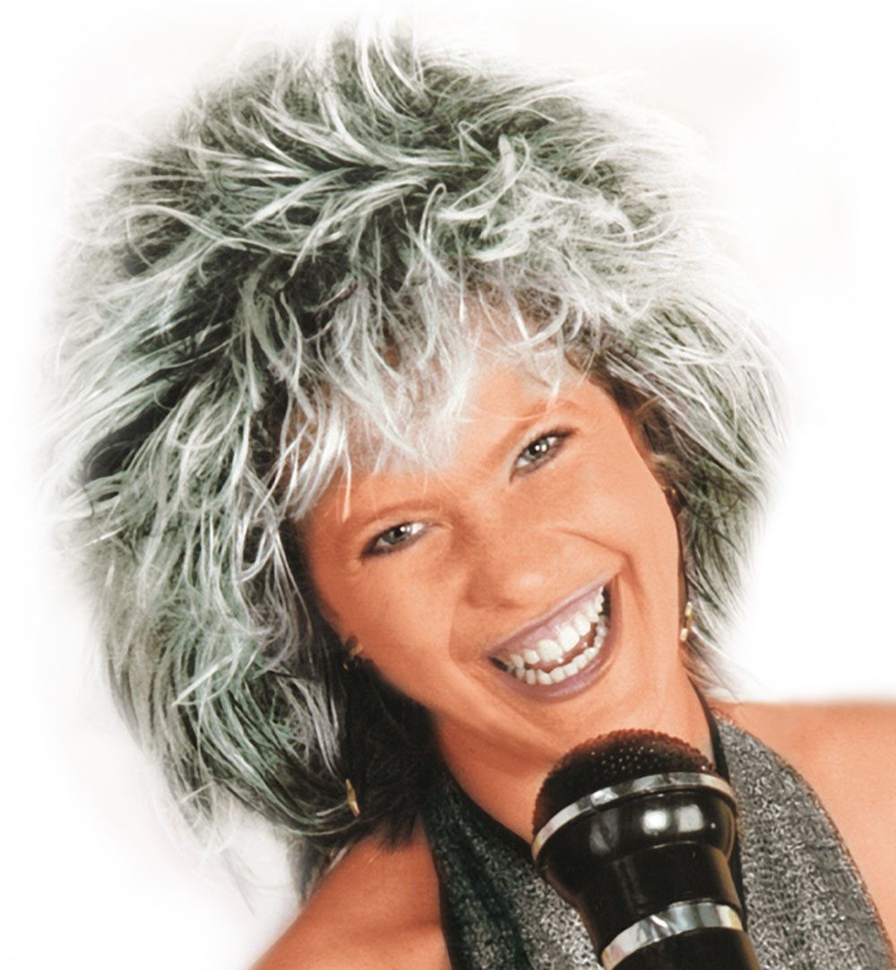 Kostüm-Perücke Perücke Tina Rockstar für Erwachsene Halloween Karneval Fasching