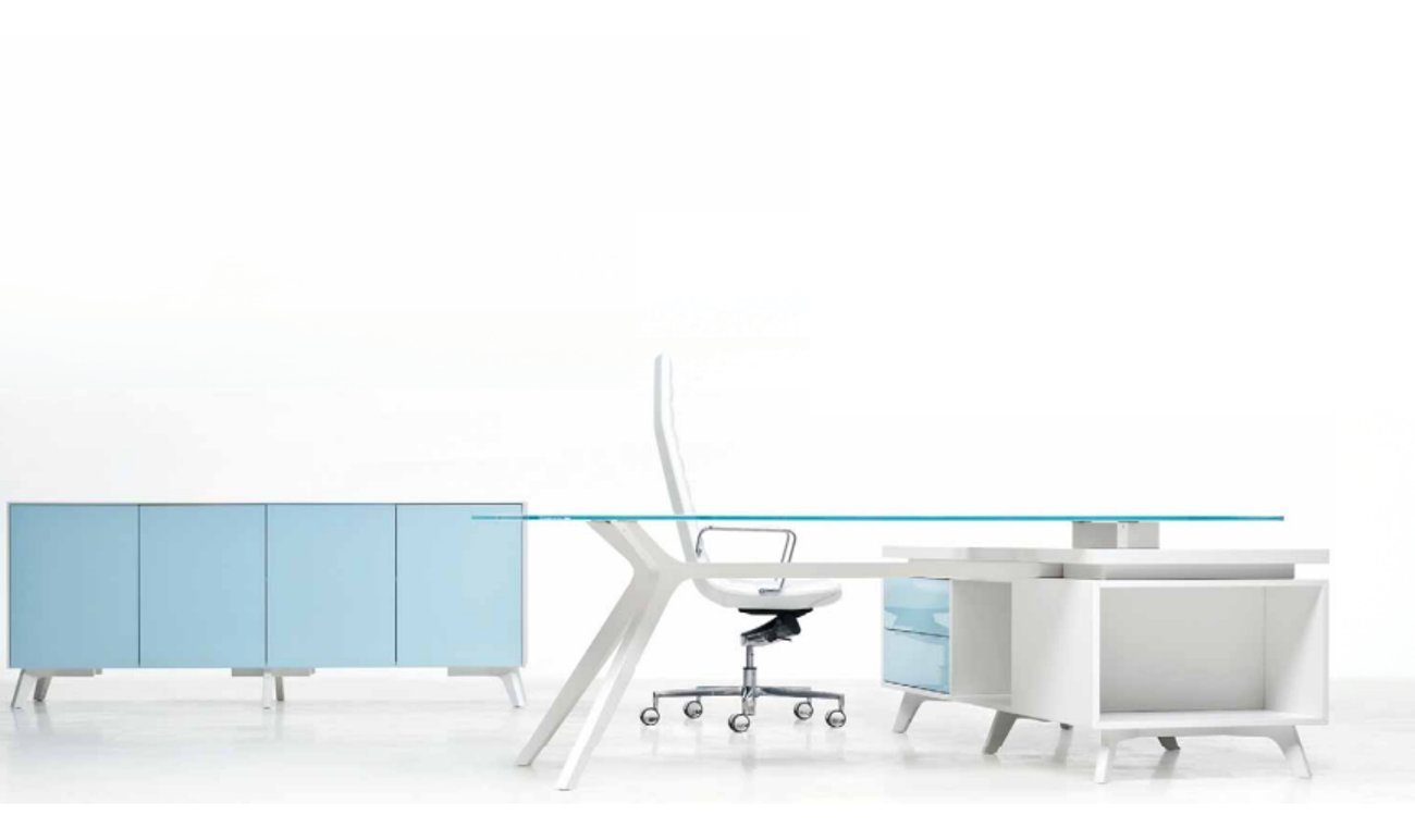 JVmoebel Aktenschrank Kommode Modern Sideboard Blau Anrichte Schrank Aktenschrank  Büro Glas Frezza Neu online kaufen | OTTO