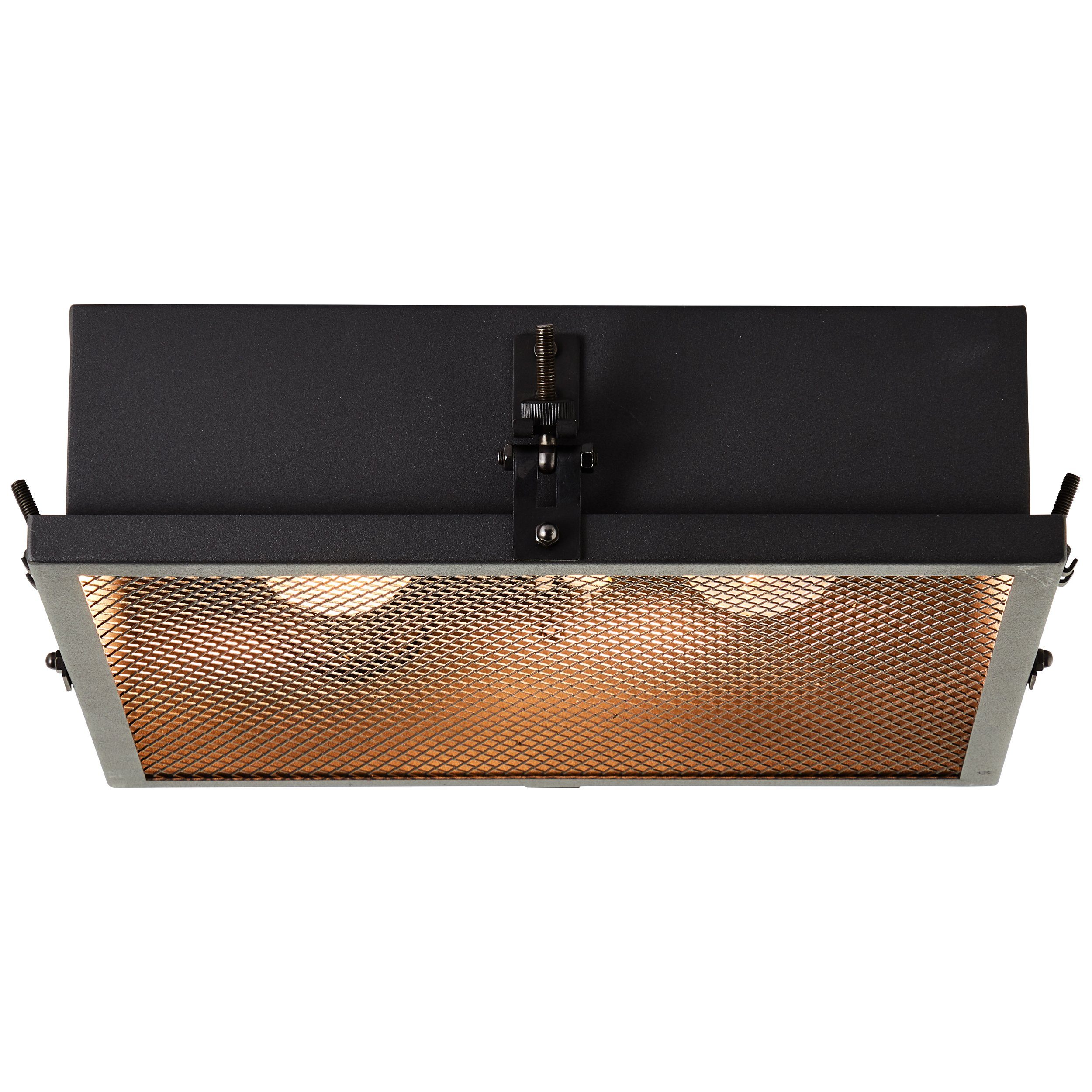 Lightbox Deckenleuchte, ohne Leuchtmittel, Deckenlampe, 34 x 34 cm, E27,  Metall, schwarz korund | Deckenlampen