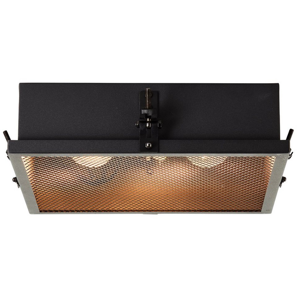 Lightbox Deckenleuchte, ohne Leuchtmittel, Deckenlampe, 34 x 34 cm, E27,  Metall, schwarz korund