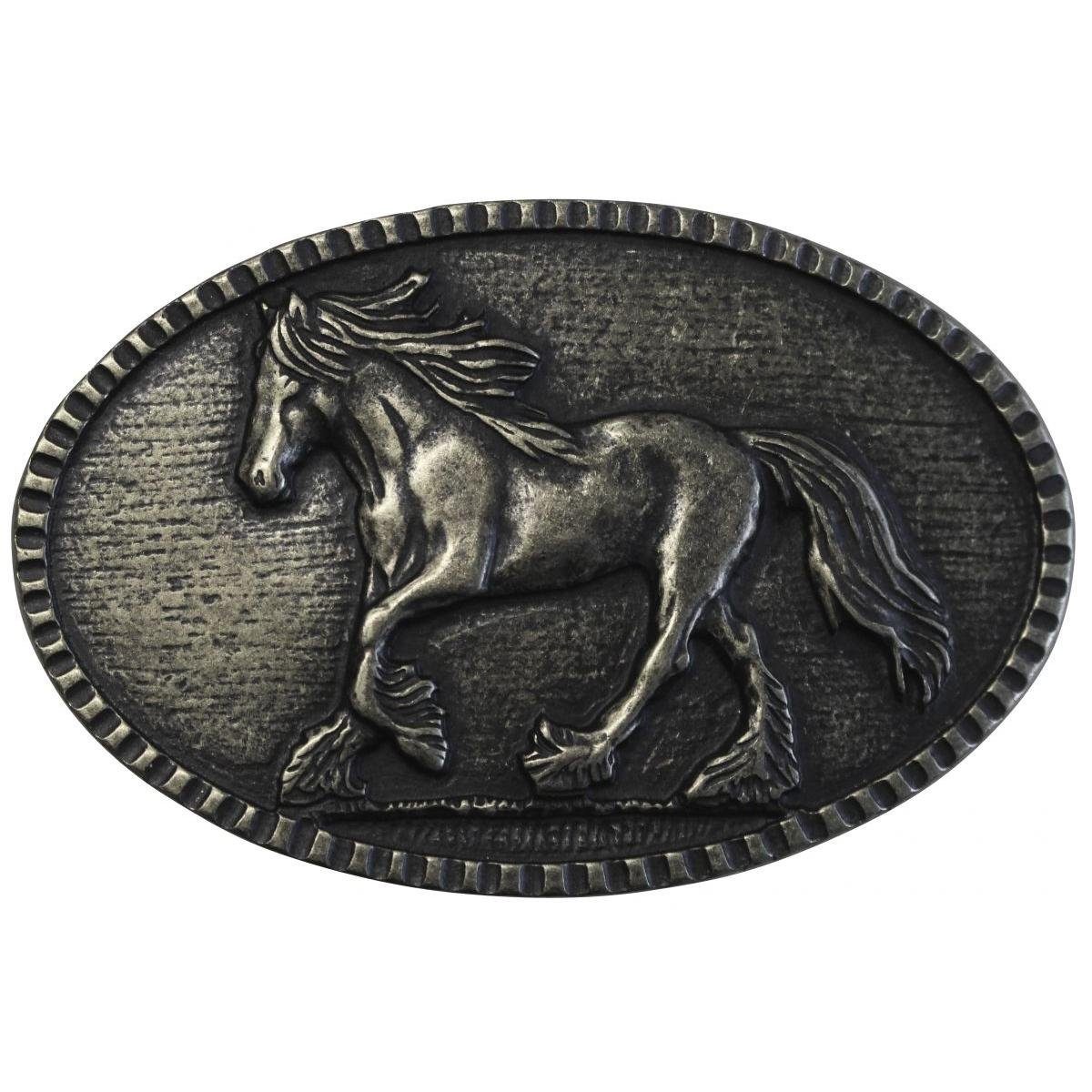 Gürtelschnalle Pferd 4,0 cm - Buckle Wechselschließe Gürtelschließe Reitaccessoires 4