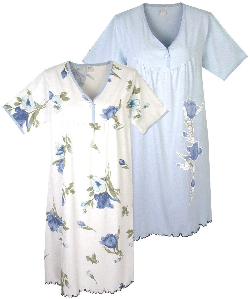 Consult-Tex Nachthemd Doppelpack Kurzarm Nachthemd (Set, 2-tlg., 2er-Pack) günstig online kaufen