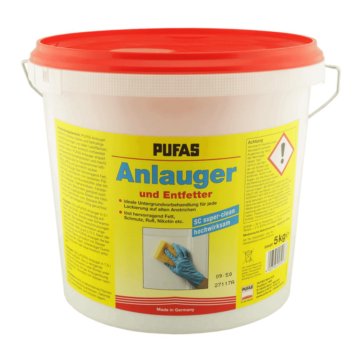 PUFAS Universal-Verdünner PUFAS Spezialreinigungsmittel Anlauger und Entfetter Pulver 5kg
