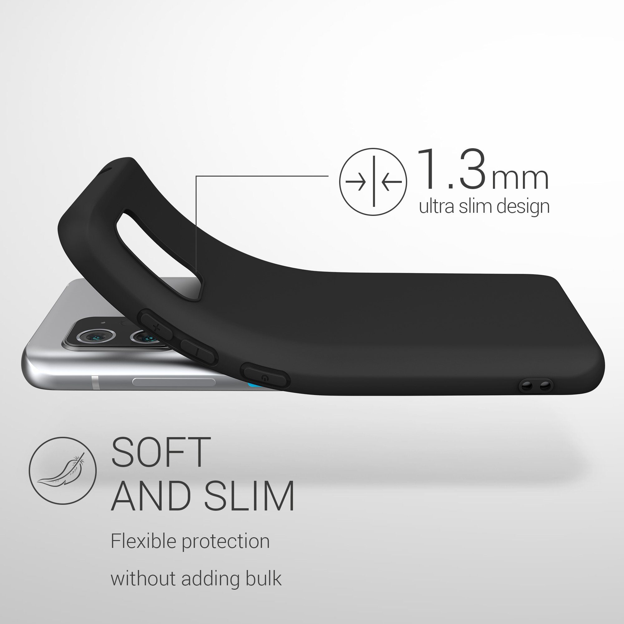 kwmobile Handyhülle Hülle für ASUS Zenfone 8, Hülle Silikon - Soft Handyhülle - Handy Case Cover