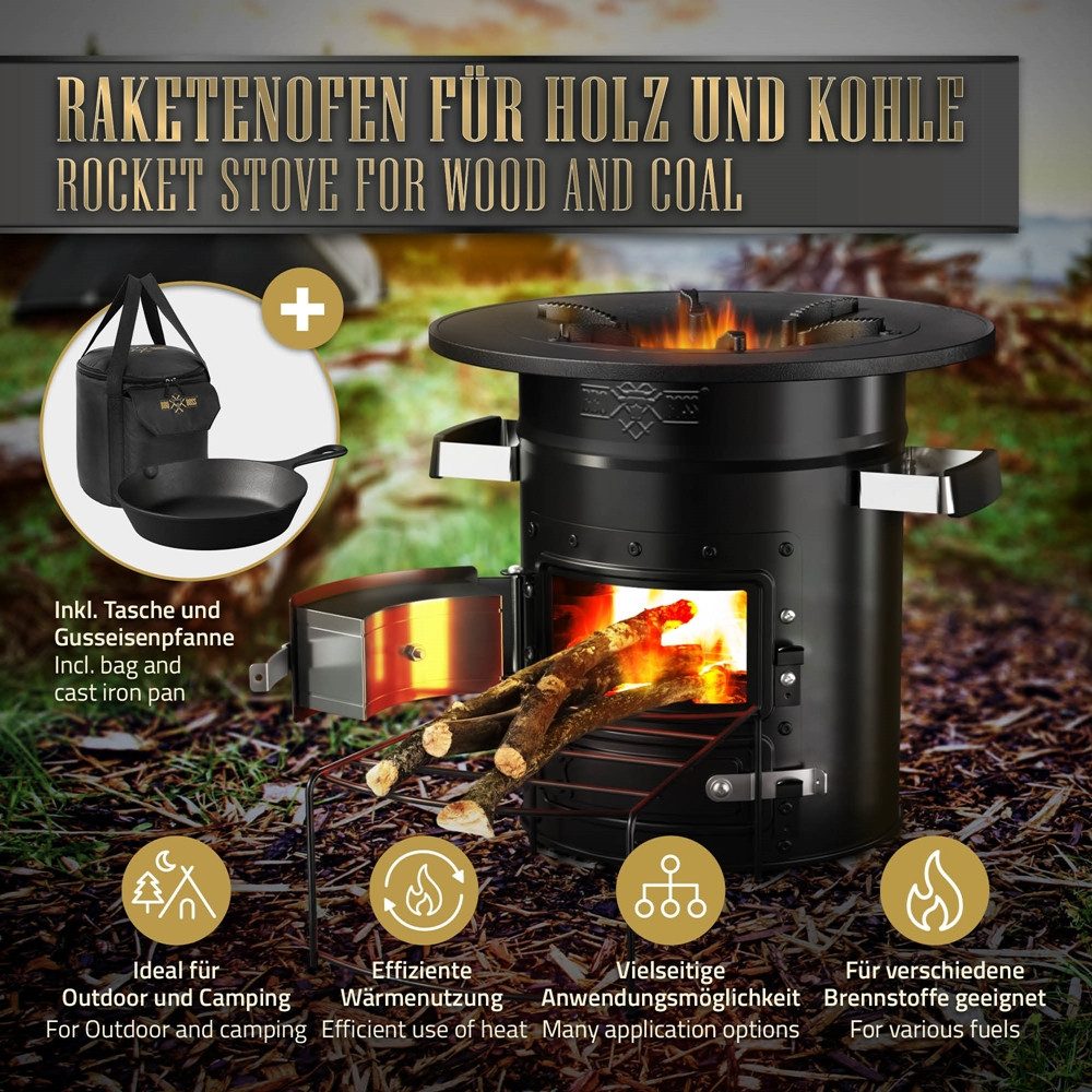 BBQ Boss Feuerstelle Raketenofen zum Campen günstig online kaufen